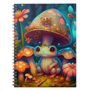 A magic mushroom frog notebook