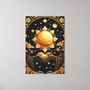 a magic tarot painting canvas print