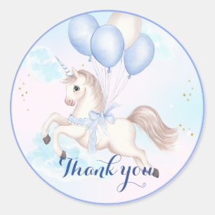 A Magical Birthday with a Unicorn Classic Round Sticker