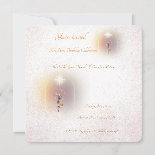 A magical celebration mum’s birthday invitation (Front)