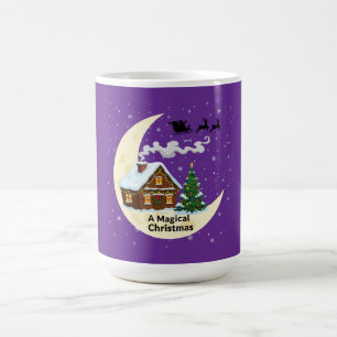 A Magical Christmas Whimsical Santa Sleigh Coffee Mug