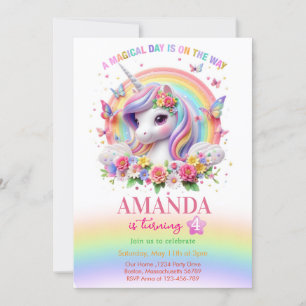 A magical day is on the way birthday invitation