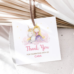 A Magical Day Unicorn Birthday Party  Favour Tags