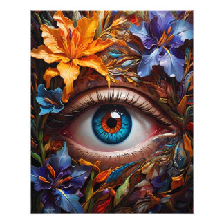 A magical eye, its mysterious allure captivating, photo print