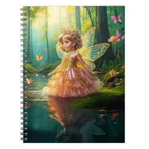 A magical fairy in a pond notebook