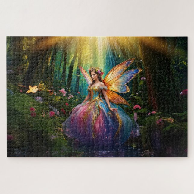 A magical fairy in an enchanted forest jigsaw puzzle (Horizontal)