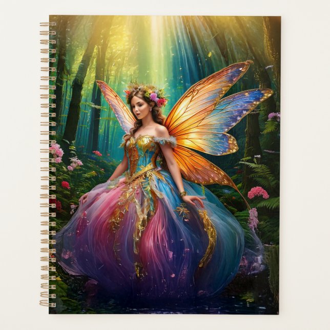 A magical fairy in an enchanted forest planner (Front)