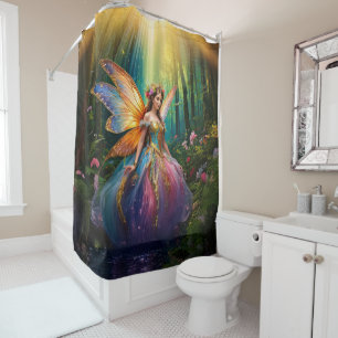 A Magical Fairy in an Enchanted Forest  Shower Curtain