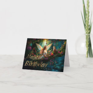 A magical fairy pond Magical Birthday Thank You Card