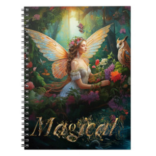 A magical fairy pond Magical Decorative Text Notebook