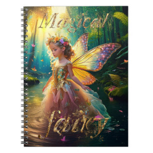 A magical fairy pond Magical Fairy Decorative Text Notebook
