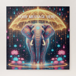 A magical fantasy elephant under an unbrella jigsaw puzzle