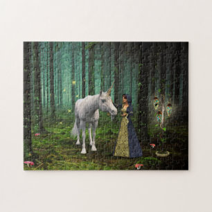 A Magical Meeting - Unicorn Fantasy Art Jigsaw Puzzle