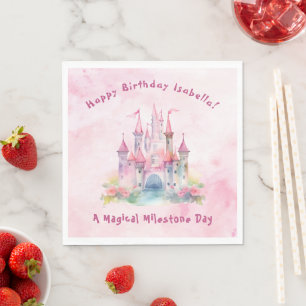 A Magical Milestone Day for our Princess Birthday  Napkin