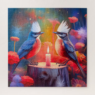 A magical moment over a candle Jigsaw Puzzle