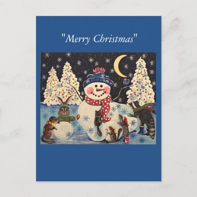 "A Magical Night in the Snow" Postcard (Front)