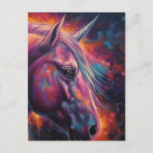 A Magical Purple Horse Postcard