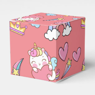 A Magical Rainbow Unicorn Happy Birthday Party Favour Box