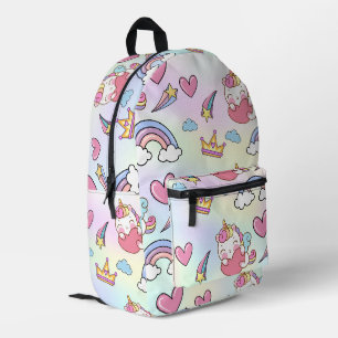 A Magical Rainbow Unicorn Pattern  Birthday Party Printed Backpack