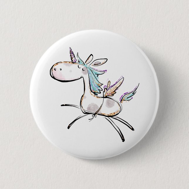 A Magical Unicorn 6 Cm Round Badge (Front)