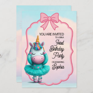 A Magical Unicorn Birthday Invitation