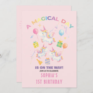 A Magical Unicorn Birthday Invitation