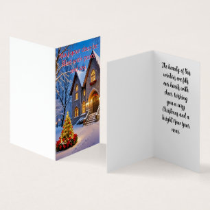 A magnificent Gothic-style building Christmas card