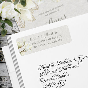 A Magnolia Afternoon Wedding Return Address
