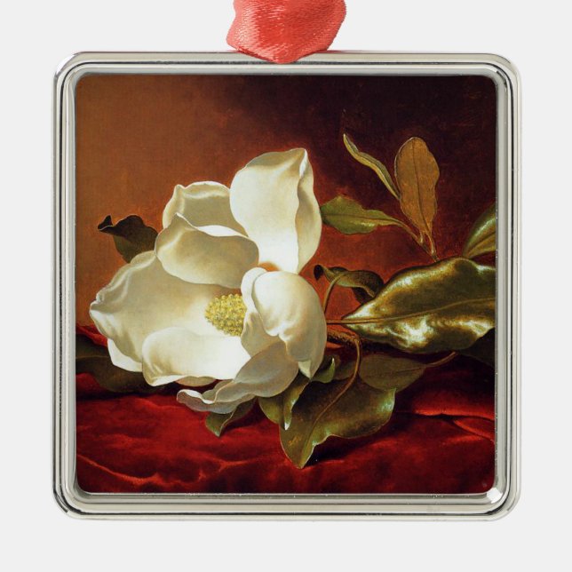 A Magnolia on Red Velvet, Metal Tree Decoration (Front)