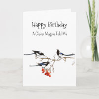 A Magpie Personality Birthday Fun Bird