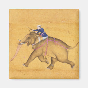 A Mahout riding an Elephant, from the Large Clive Magnet