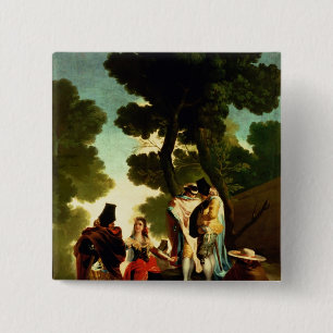 A Maja and Gallants, 1777 15 Cm Square Badge