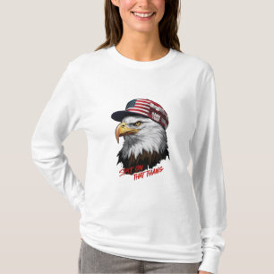 A majestic bald eagle, proudly embodying American T-Shirt