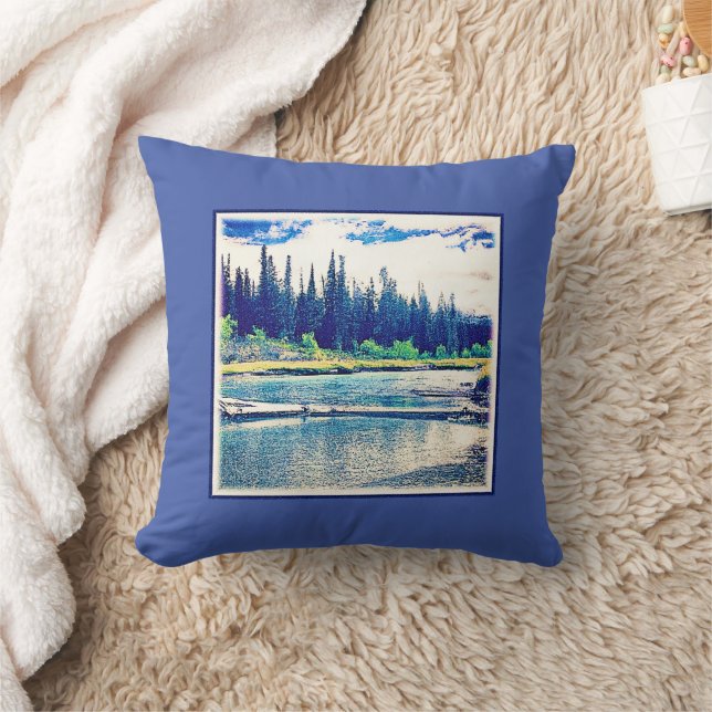 A Majestic Canadian Wilderness Forest. Buy Now Cushion (Blanket)