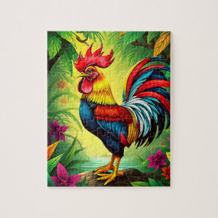 A majestic rooster children's jigsaw puzzle