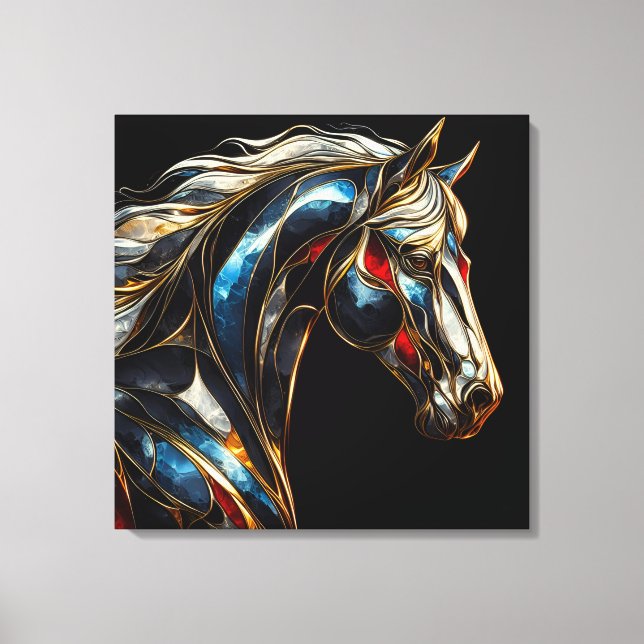 A Majestic Stallion - AI On The Move Canvas Print (Front)