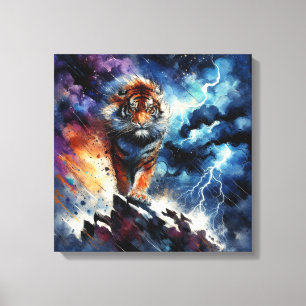 A majestic tiger canvas print
