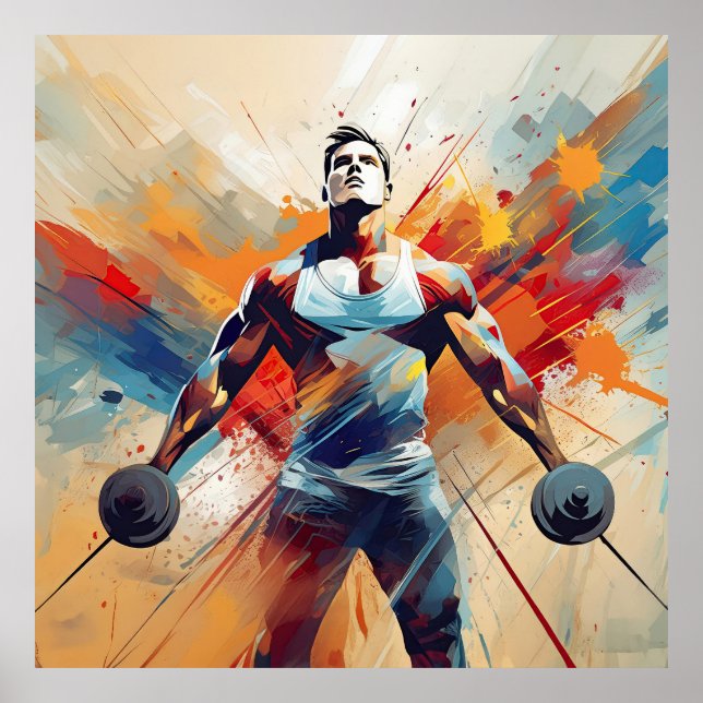 A male weightlifter. poster (Front)