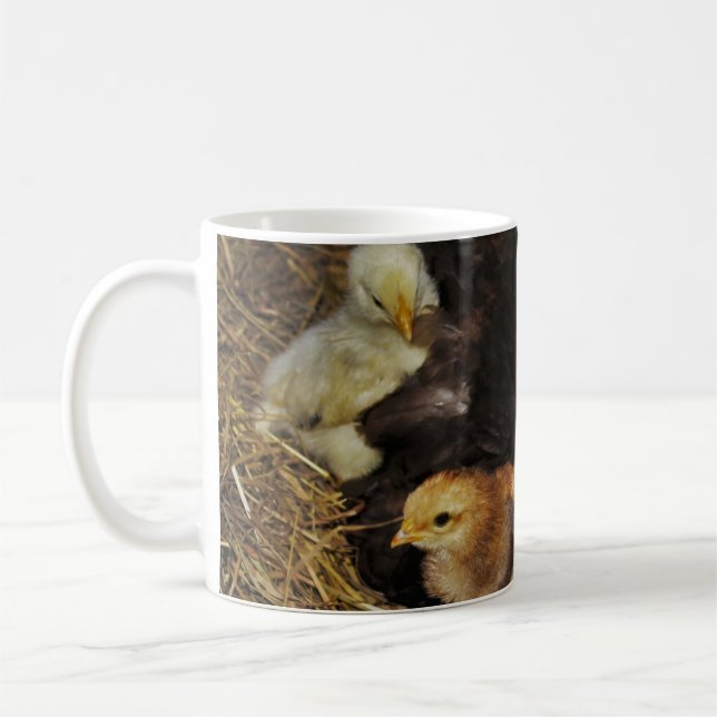 A Mama and Her Chicks Coffee Mug (Left)