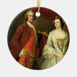 A Man and a Woman, possibly of the Missing Family, Ceramic Tree Decoration