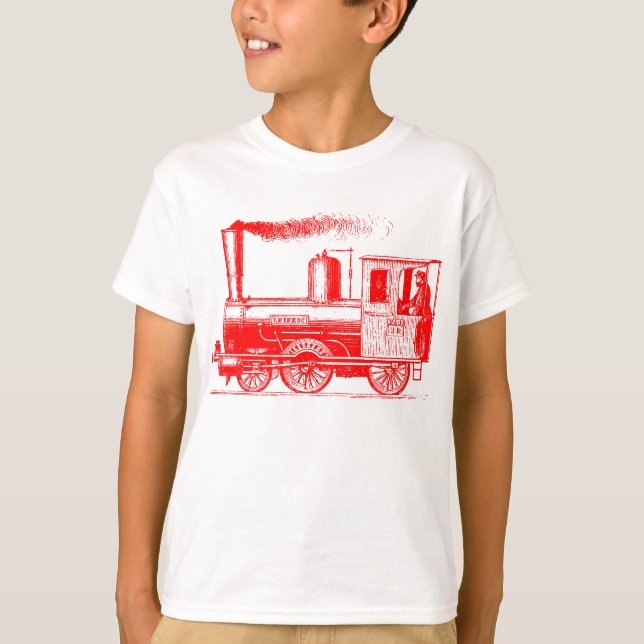 A Man and His Train - Red T-Shirt (Front)