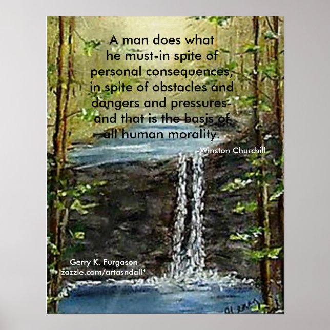 A MAN DOES WHAT HE MUST CHURCHILL POSTER (Front)