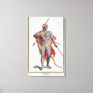 A Man from the Caribbean, 1780 (coloured engraving Canvas Print