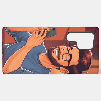 a man having phone in his hand back cover