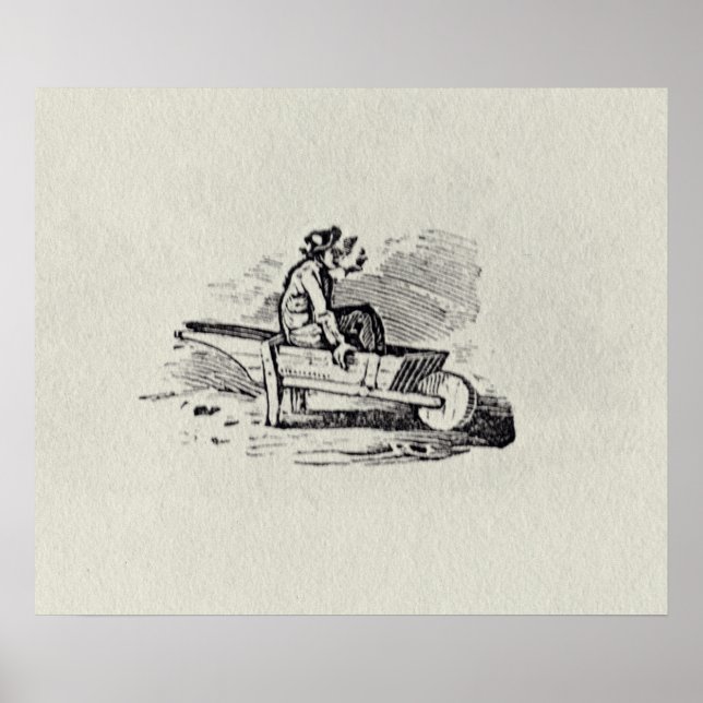 A Man in a Wheelbarrow Poster (Front)