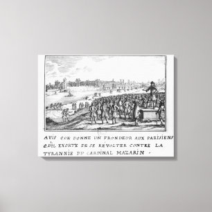 A man of the Fronde exhorting the Parisians Canvas Print