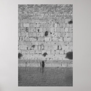A Man Praying at the Western Wall Poster