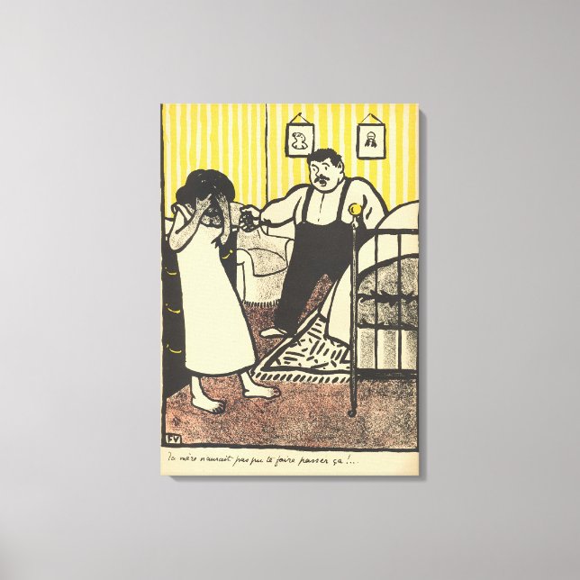 A man reproaches his pregnant mistress canvas print (Front)