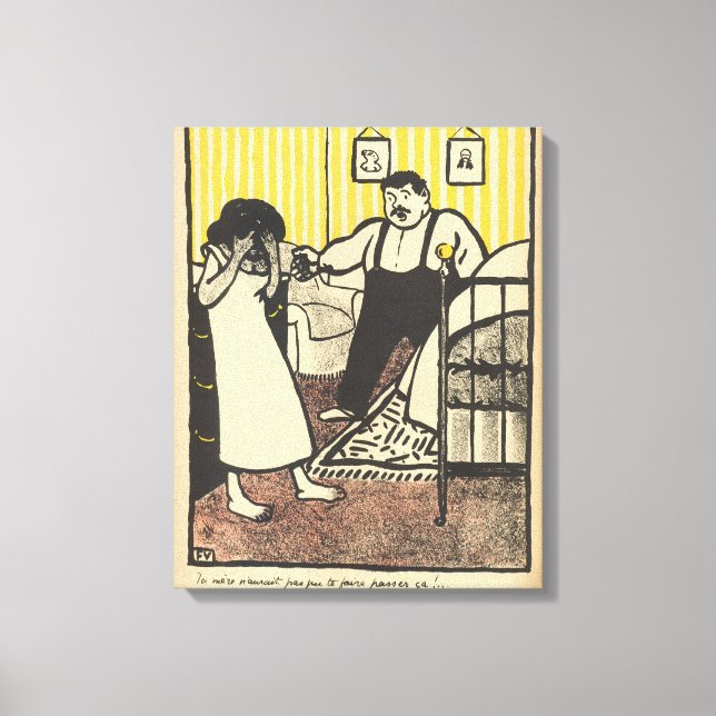 A man reproaches his pregnant mistress canvas print (Front)
