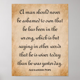 A Man Should Never... Inspirational Quote Poster